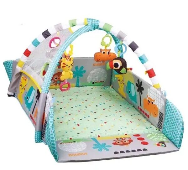Игровой коврик LEAN Toys 5в1 с шариками в подарок / Развивающий коврик для детей X-647