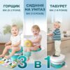 Портативный складной горшок для детей с музыкой / Детский горшок с ковриком-пианино X-648