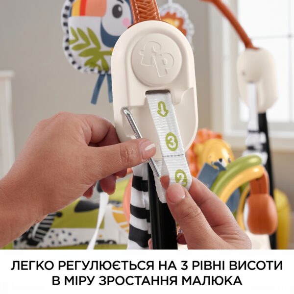 Детский игровой центр Fisher-Price Jumperoo с подсветкой и звуком / Развивающий игровой джемпер Бежевый