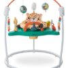 Детский игровой центр-стрибунец Jumperoo: интерактивный музыкальный центр 360° с регулировкой высоты и световыми эффектами Зеленый