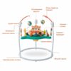 Детский игровой центр-стрибунец Jumperoo: интерактивный музыкальный центр 360° с регулировкой высоты и световыми эффектами Зеленый