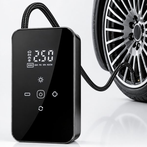 Автомобильный компрессор портативный 60W, 140PSI, 903А / Аккумуляторный компрессор для авто / Мини насос для шин
