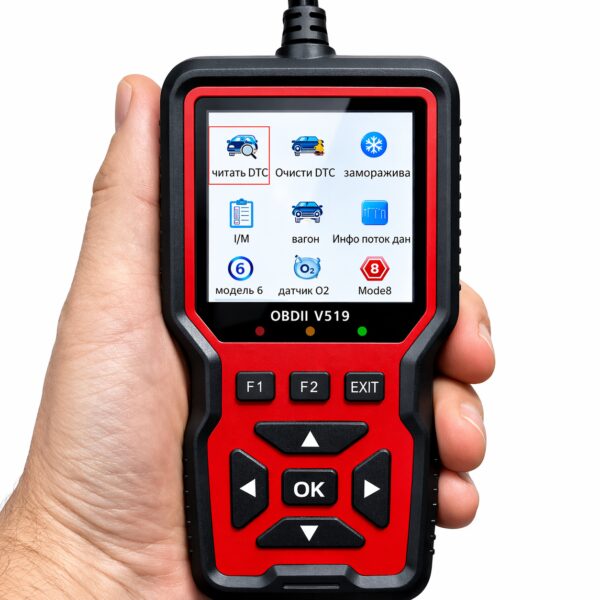 Автомобильный диагностический сканер V519 OBD2, Красный / Автосканер ошибок / Тестер диагностический для авто
