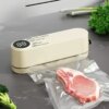Автоматический вакууматор USB с герметичными пакетами (бежевый, 1200 мА*ч, портативный)