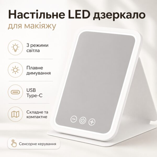 Зеркало для макияжа Lighted makeup mirror с LED подсветкой