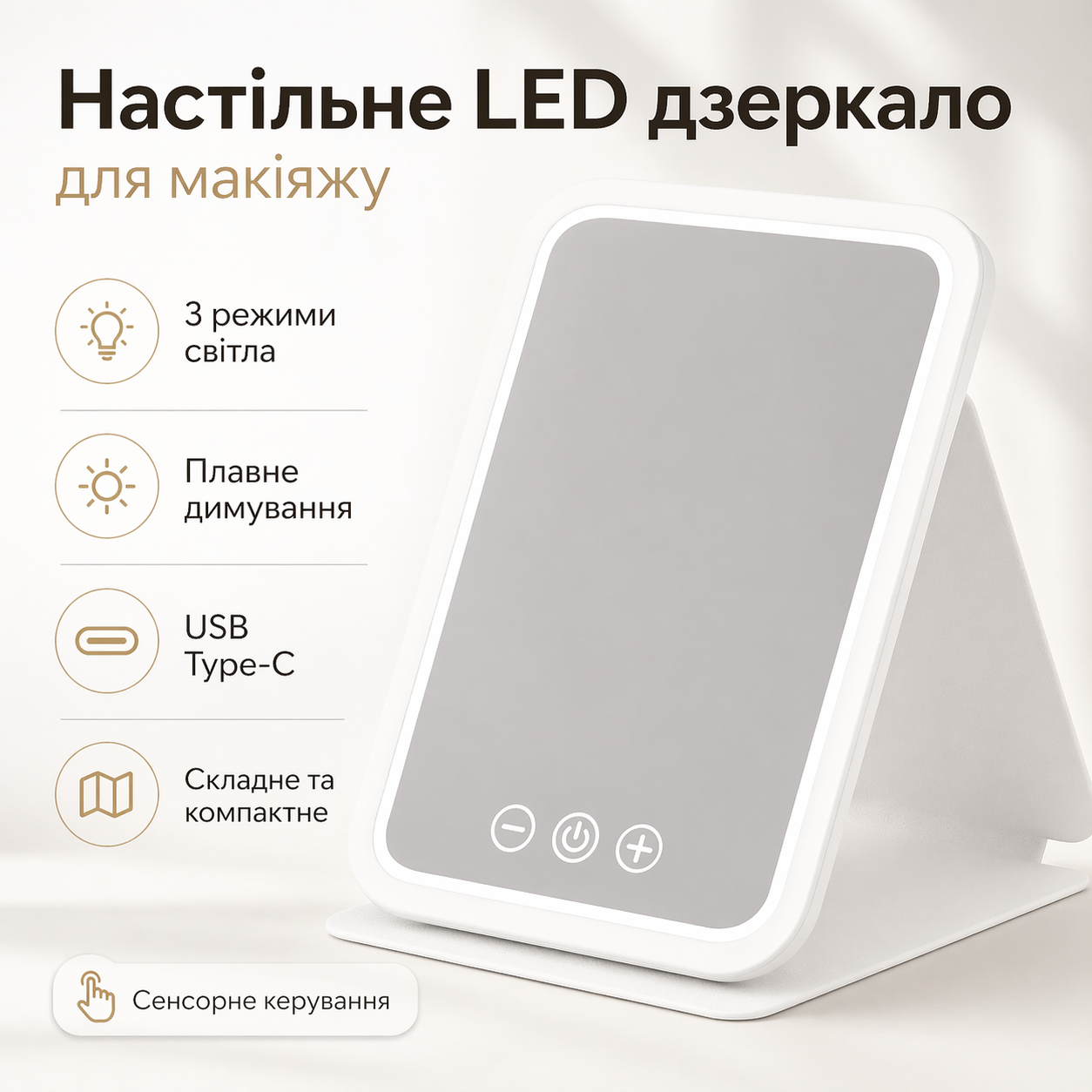 Lighted Makeup Mirror with LED Lighting