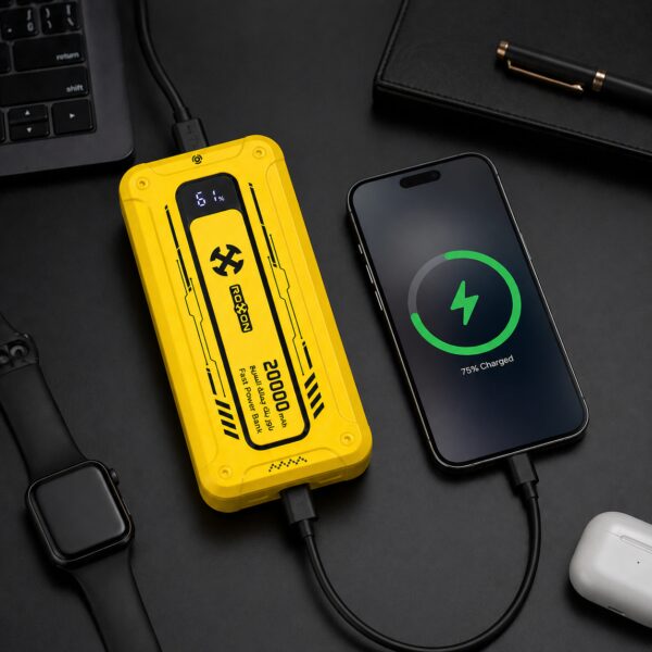 Внешний аккумулятор Power Bank 20000mAh 22.5W ROXON RO11 быстрая зарядка для смартфонов и гаджетов
