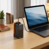 Повербанк TUGII Y365 30000 mAh 65W черный с 2 USB, 2 Type-C и ремешком для телефона и ноутбука