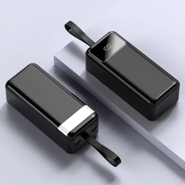 Повербанк KPG-402 40000 мАч черный с фонариком, 2 USB, microUSB и Type-C