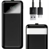 Повербанк KPG-402 40000 мАч черный с фонариком, 2 USB, microUSB и Type-C