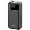 Повербанк KPG-402 40000 мАч черный с фонариком, 2 USB, microUSB и Type-C