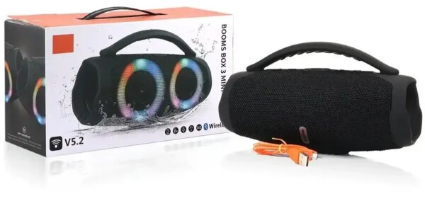 Беспроводная Bluetooth колонка с LED подсветкой Boombox 3 Mini RGB B11