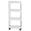 УЦЕНКА! Этажерка на колесах 4 яруса (87×38×13см), Bathroom Rack / Напольная полка (Плохая упаковка, трещина 3540)