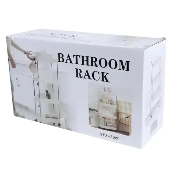 УЦЕНКА! Этажерка на колесах 4 яруса (87×38×13см), Bathroom Rack / Напольная полка (Плохая упаковка, трещина 3540)