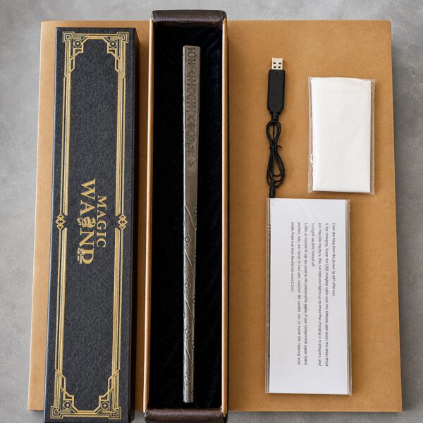 Магическая палочка Magic Wand с USB-зарядкой, подарочный набор волшебная палочка с эффектом огня для шоу, косплея, фокусов