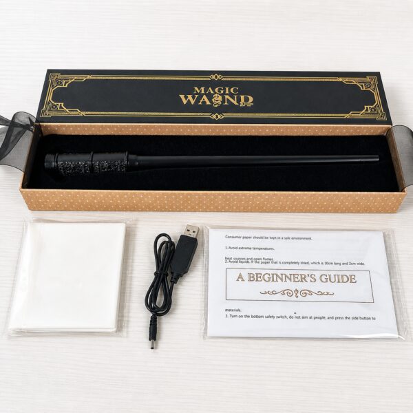 Магическая палочка Magic Wand - Подарочный набор с USB зарядкой и эффектным дизайном, стреляющая огнем
