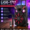Акустическая система LiGE-1717 аккумулятор Bluetooth с микрофоном 12" 25Вт | Беспроводная аудиосистема