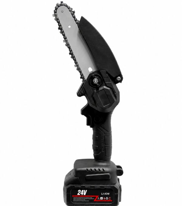 Аккумуляторная цепная мини пила Electric Chain Saw 48V 8" дюймов 20см с 2 аккумуляторами для обрезки веток деревьев в кейсе