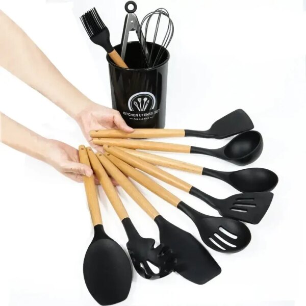 УЦЕНКА! Набор кухонных принадлежностей из 12 предметов Kitchen Set RD-1204 (Повреждение подставки 3548)
