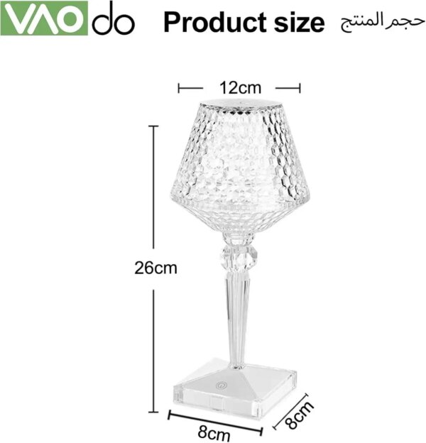 УЦЕНКА! Настольная LED лампа Crystal Table Lamp RGB с сенсорным управлением, пультом управления, 16 цветами (Плохая упаковка 3549)