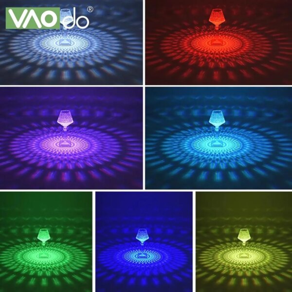 УЦЕНКА! Настольная LED лампа Crystal Table Lamp RGB с сенсорным управлением, пультом управления, 16 цветами (Плохая упаковка 3549)
