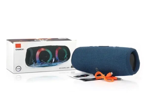 УЦЕНКА! Портативная Bluetooth-колонка Charge-5 RGB B8 со светодиодной подсветкой, PowerBank, USB, AUX, TF,  (Плохая упаковка 3555)
