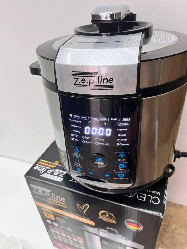 УЦЕНКА! Вместительная мультипечь Zepline ZP-125 аэрофритюр с чашей 7л регулировкой температуры 29 программ (Повреждение ручки3557)