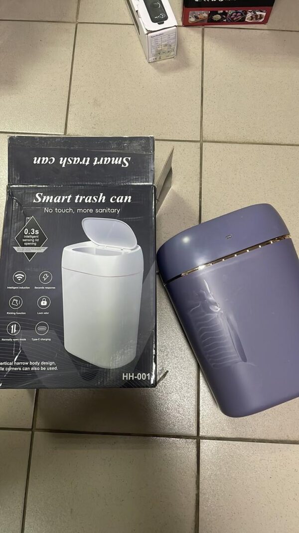 УЦЕНКА! Сенсорное мусорное ведро на 12 л, от USB, 31.5х23х15 см, HH-001, Синий (Повреждение Корпуса 3560)
