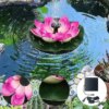 Садовый фонтан солнечный лотос + 4 насадки декоративный мини водяной фонтан для сада и пруда с солнечной панелью