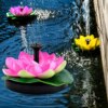 Садовый фонтан солнечный лотос + 4 насадки декоративный мини водяной фонтан для сада и пруда с солнечной панелью