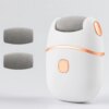 Электропемза USB с 2 шлифовальными насадками, Белый / Аккумуляторная шлифовальная машинка для педикюра / Прибор для педикюра