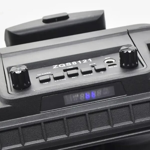 Портативная колонка Bluetooth на аккумуляторе с подсветкой, микрофоном и пультом ZQS8121