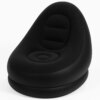 Надувное кресло с пуфиком 2в1 (116х98х83см, до 100кг) Air Sofa + насос, Черный / Надувной велюровый диван с пуфом