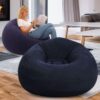 Надувное кресло-пуф Inflatable Sofa / Надувное кресло-мешок 110×110×85 см Темно-синий
