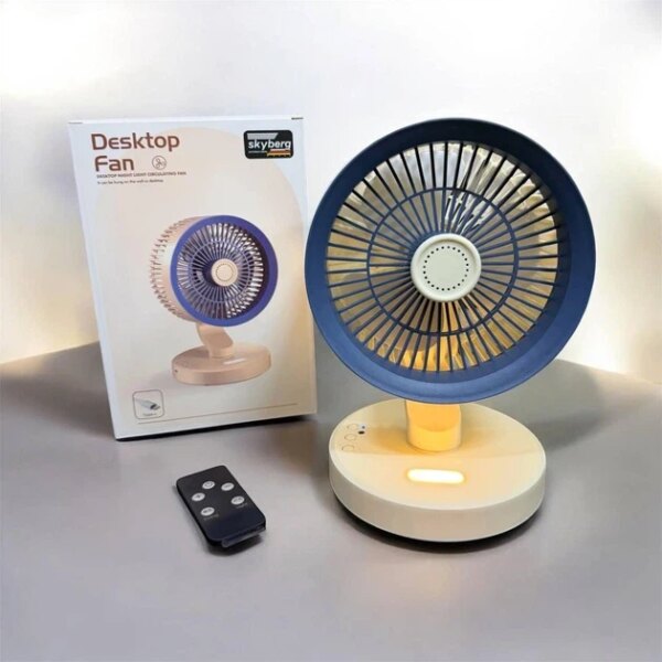 Портативный вентилятор SkeBerg JX-80 с LED-подсветкой • Настольный мини-вентилятор 5W для дома, офиса, поездок и отдыха