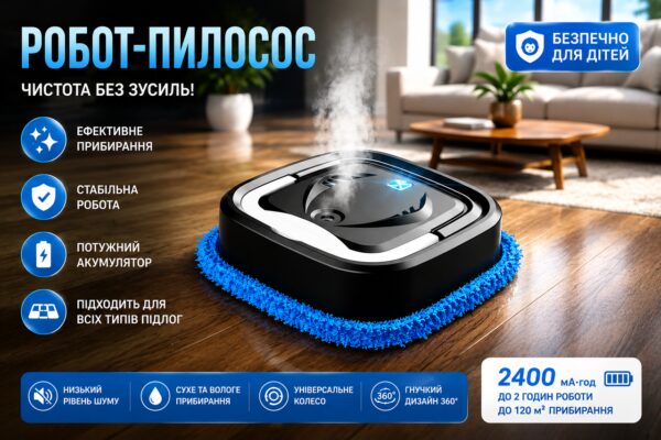 Интеллектуальная машина для мытья полов Машина для бытового мытья полов Перезаряжаемая машина для влажного и сухого увлажнена