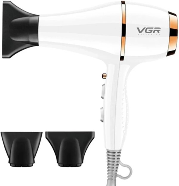 Профессиональный фен для волос VGR V-414 с ионизацией и насадками (2200 Вт)
