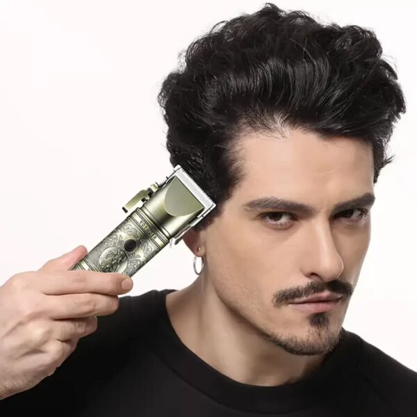 Машинка для стрижки волос и бороды с 4 насадками, с USB, VGR V-649, Золотистый / Набор шейвер и триммер для стрижки