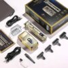 Машинка для стрижки волос и бороды с 4 насадками, с USB, VGR V-649, Золотистый / Набор шейвер и триммер для стрижки