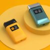 Электробритва шейвер VGR V-357 с USB и LED дисплеем, Желтая / Аккумуляторная беспроводная мужская бритва