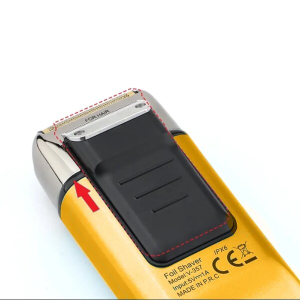 Электробритва шейвер VGR V-357 с USB и LED дисплеем, Желтая / Аккумуляторная беспроводная мужская бритва