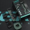 Аккумуляторная машинка для стрижки с 4 насадками, VGR V-696, Зеленый / Беспроводной мужской триммер для стрижки