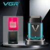 Профессиональная электробритва-шейвер VGR V-035S — векторный мотор 8000 об/мин, тройная титановая сетка и металлический корпус