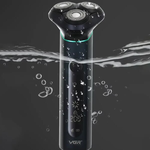 Аккумуляторная электробритва водонепроницаемая, от USB, VGR V-310, Черная / Беспроводная бритва электрическая