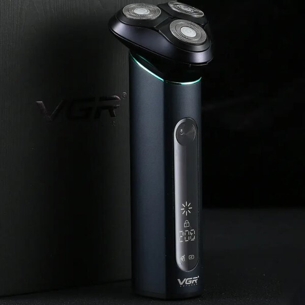 Аккумуляторная электробритва водонепроницаемая, от USB, VGR V-310, Черная / Беспроводная бритва электрическая