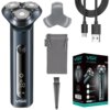 Аккумуляторная электробритва водонепроницаемая, от USB, VGR V-310, Черная / Беспроводная бритва электрическая
