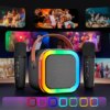 Караоке-система K12 с двумя микрофонами, Bluetooth, черная