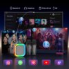 Караоке-система K12 с двумя микрофонами, Bluetooth, черная