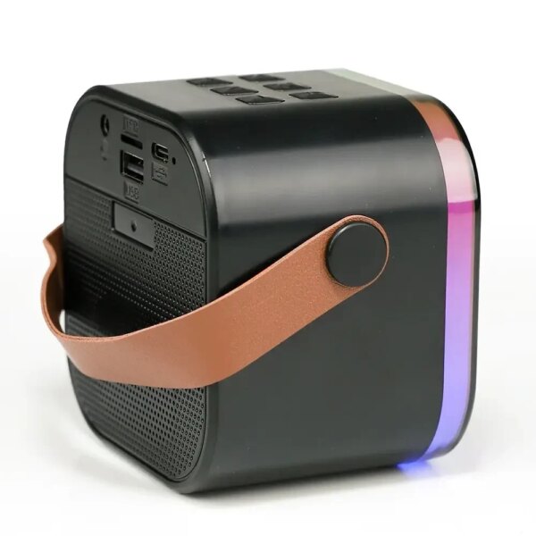 Караоке-система K12 с двумя микрофонами, Bluetooth, черная