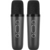Караоке-система K12 с двумя микрофонами, Bluetooth, черная